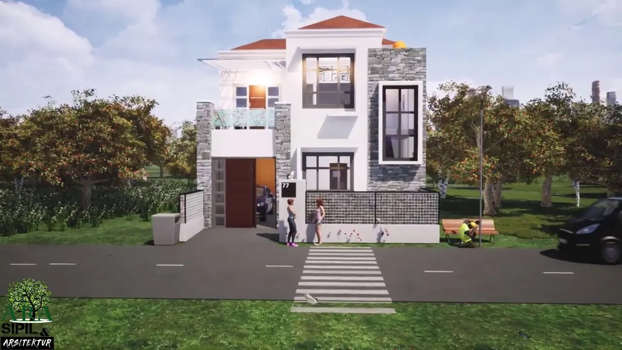Rumah modern minimalis 2 lantai